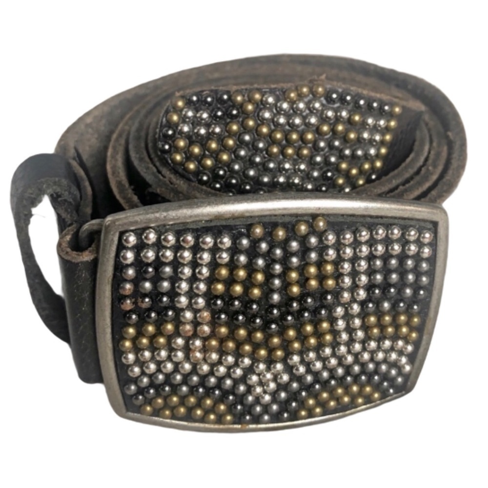 Joe's Jeans Brown Leather Belt w/ Embellishment SM